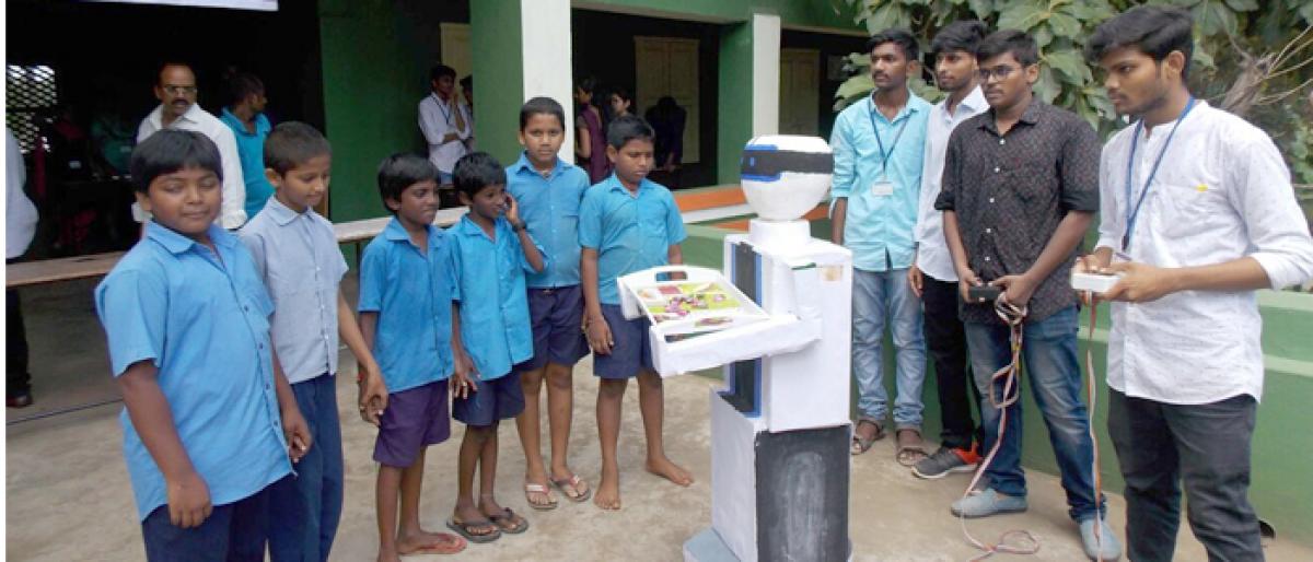 Think innovatively from schooldays, students told by SRKR College HoD Dr K Brahmaraju