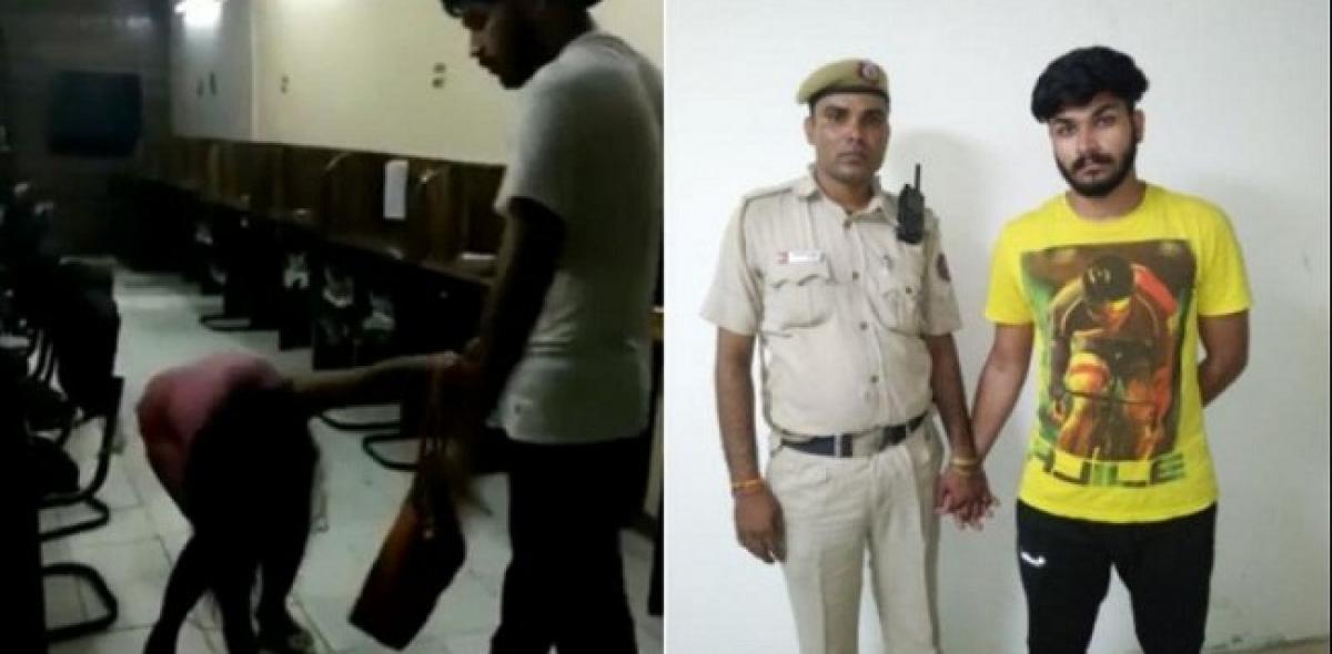 Delhi police sub inspectors son beats up woman brutally