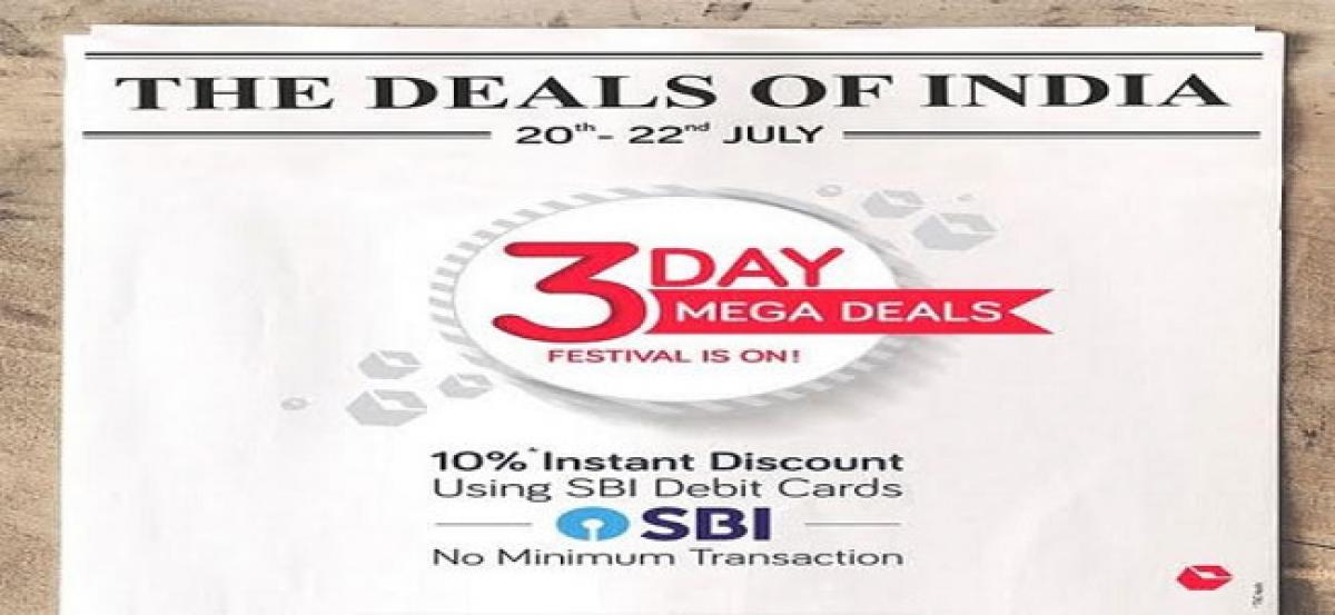 Snapdeal offers up to 80 percent discount at mega deals sale