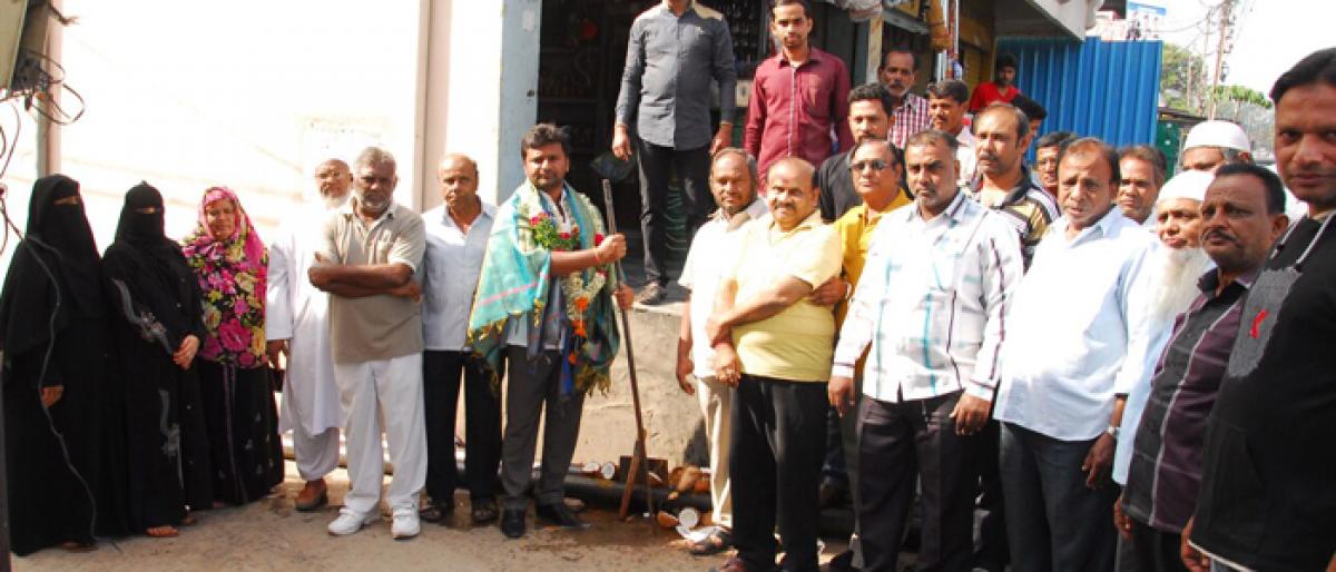 Water pipeline works begins at Public Sector colony