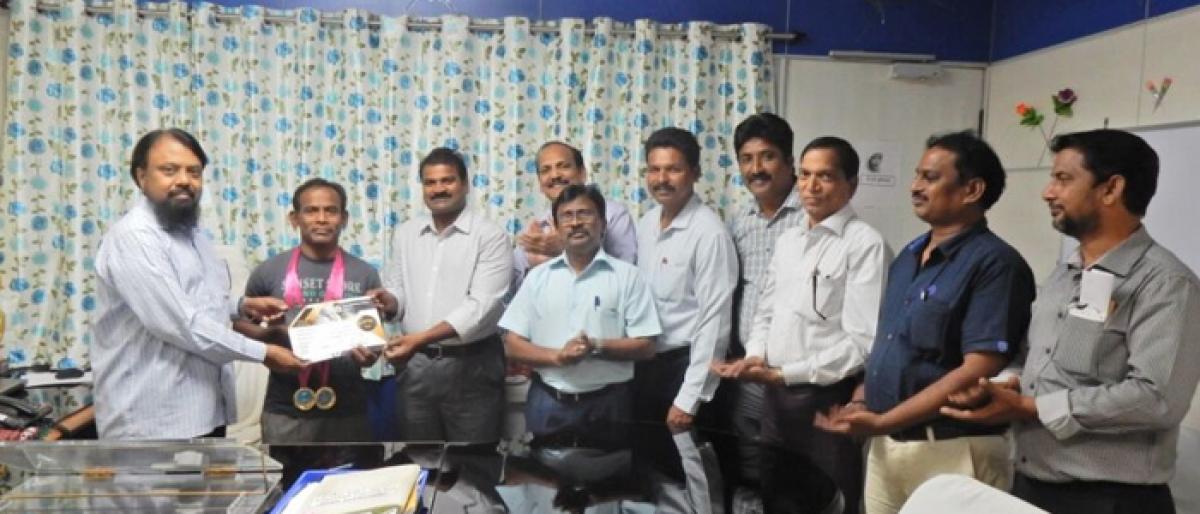 SCCL employee bags gold medals in sports