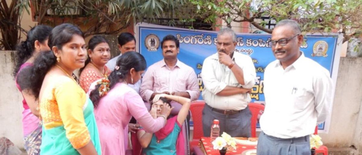 Beautician course inaugurated by Singareni Seva Samithi in Kothagudem