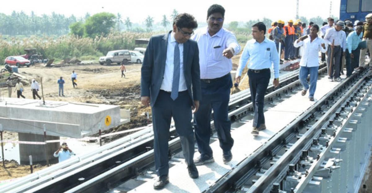 South Central Railway General Manager reviews development works in Vijayawada division