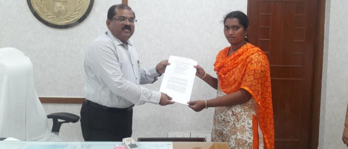 Appointment orders given to 2 SC women candidates: Guntur Collector