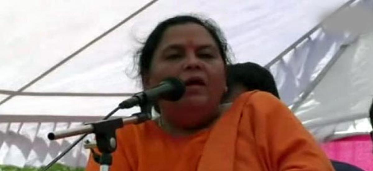 Uma Bharti compares feeding Dalits to self-purification activity