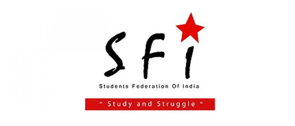 SFI demands rollback of Inter exam fee