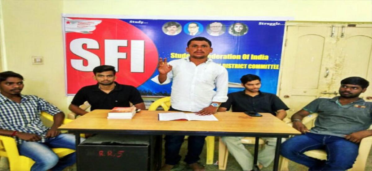 SFI to stage dharna at MEO offices from Monday
