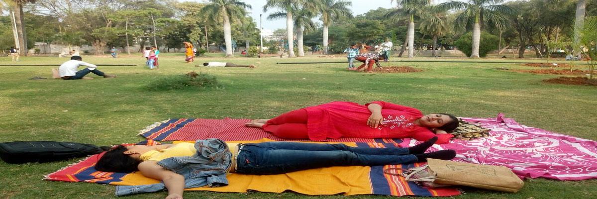 #MeetToSleep held at Indira Park
