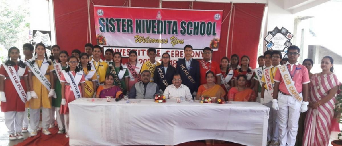 Investiture ceremony at Sister Nivedita School