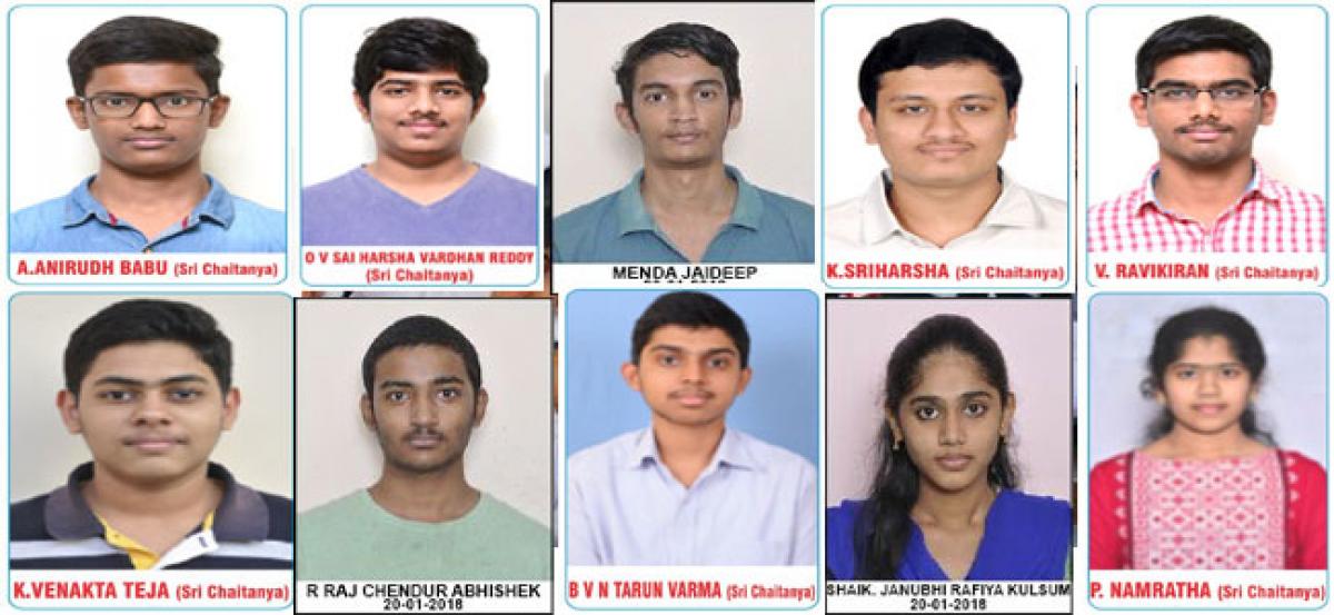 Sri Chaitanya bags top 10 positions in NEET-2018