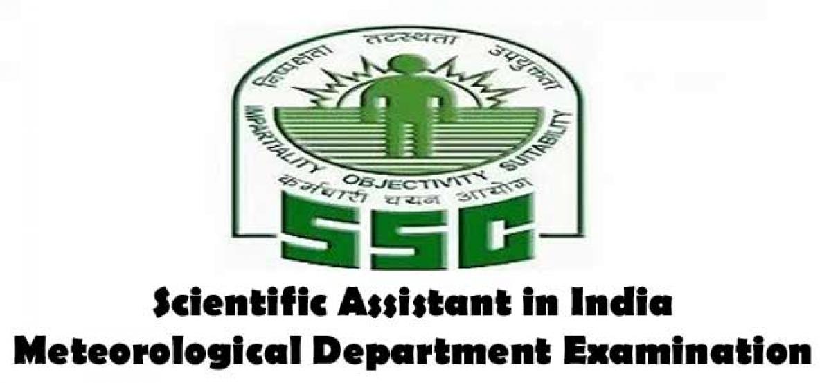 Exam for recruitment of Scientific Assistants in IMD from Nov 22