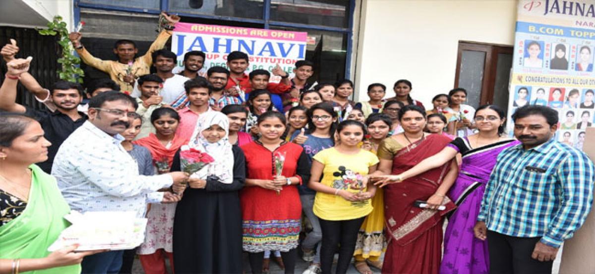 Jahnavi Group students excel in Degree results