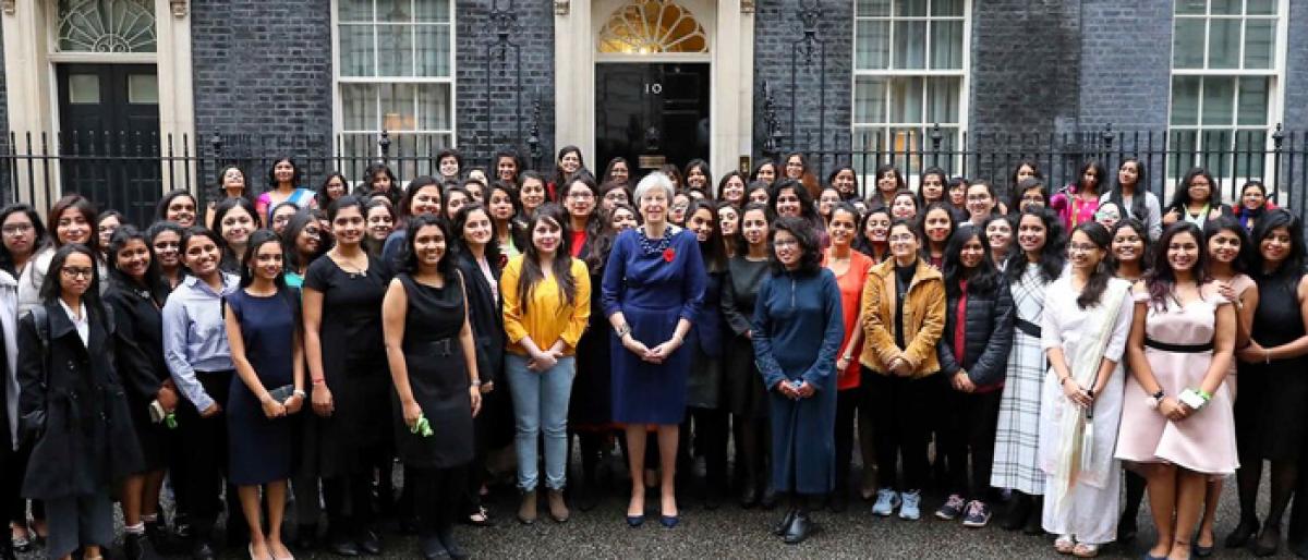 May felicitates Indian women STEM Scholars