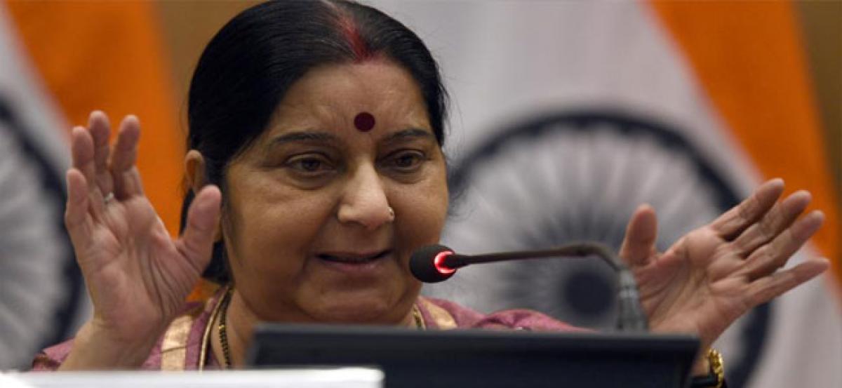 Sushma Swaraj in China from Saturday, to hold talks with Wang Yi