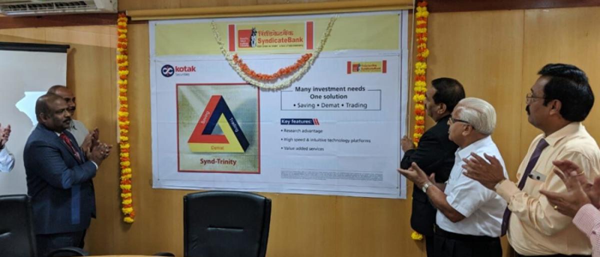 Syndicate Bank ties up with Kotak Securities