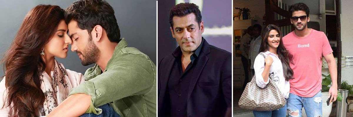 Salman Khan Introduces Zaheer Iqbal And Pranutan Bahl from Notebook