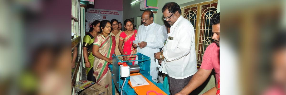 Low cost sanitary napkins unit started