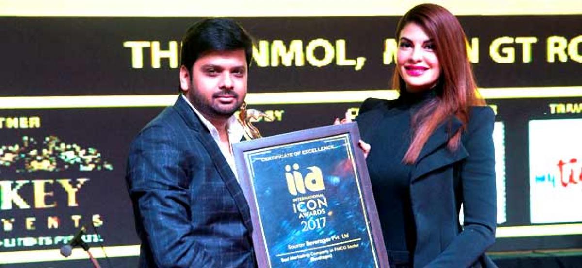 Saurav Beverages conferred with International Icon Award