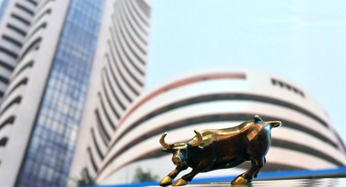 Sensex retreats from record level, plunges by 300 points