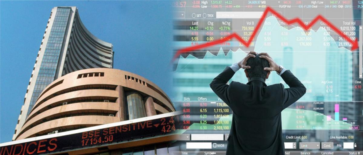 Global cues, rupee dent equity indices; Sensex down over 400 points