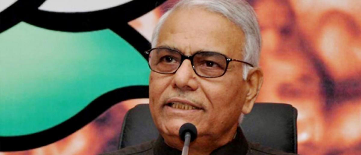 Yashwant Sinha joins protest