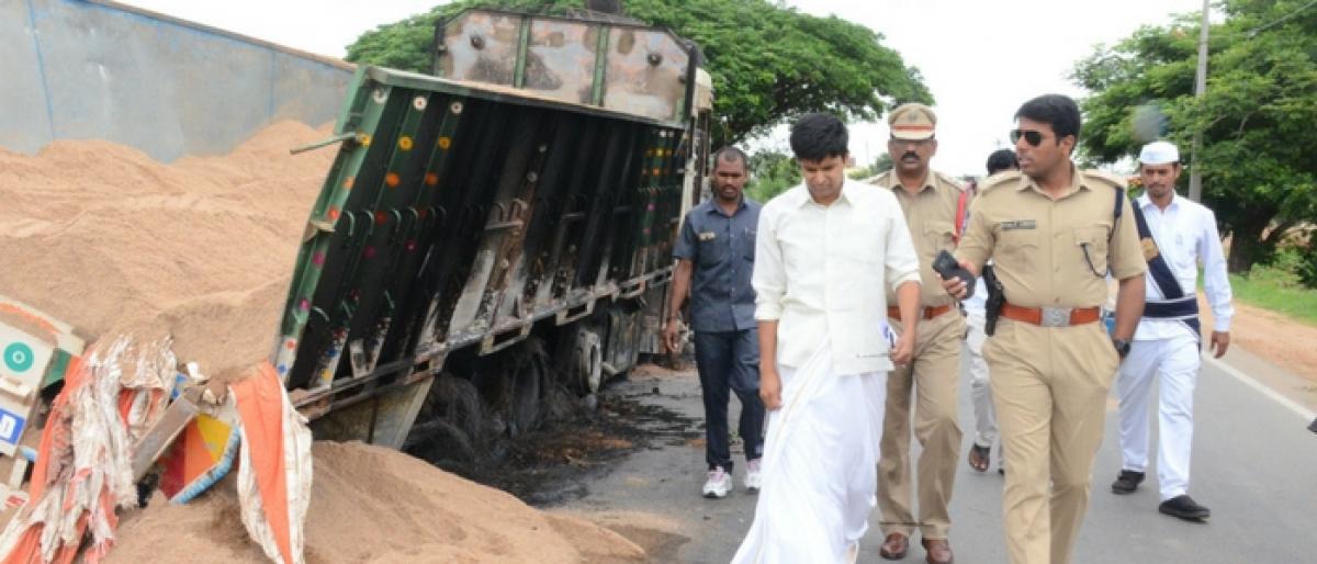 Construct speed breakers at accident prone areas: Sircilla Collector orders R&B staff