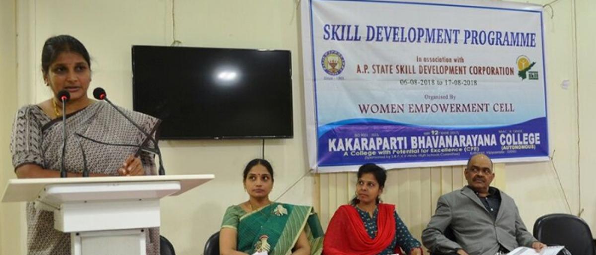 Skill development workshop for women begins at KBN College in Vijayawada