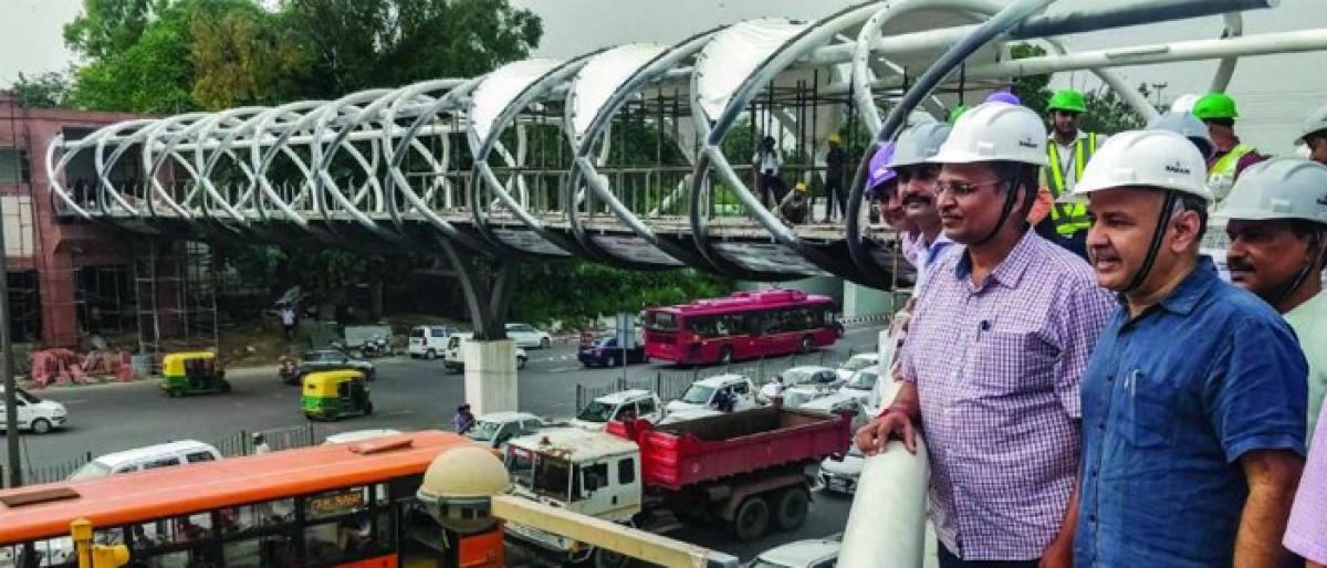 Skywalk at ITO area likely to open by October first week: Manish Sisodia