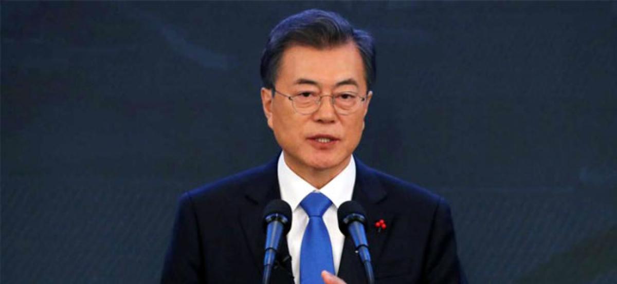 South Koreas Moon urges North, United States to move forward on ending nuclear programme