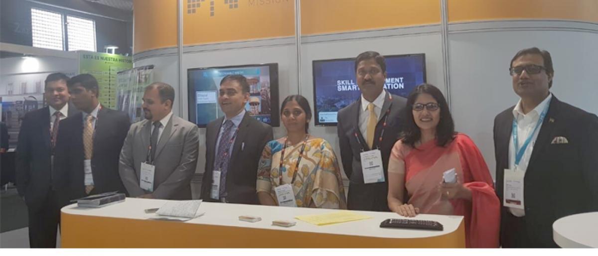 Mayor Sunkara Pavani, Commissioner K Ramesh attend Smart City Expo in Spain