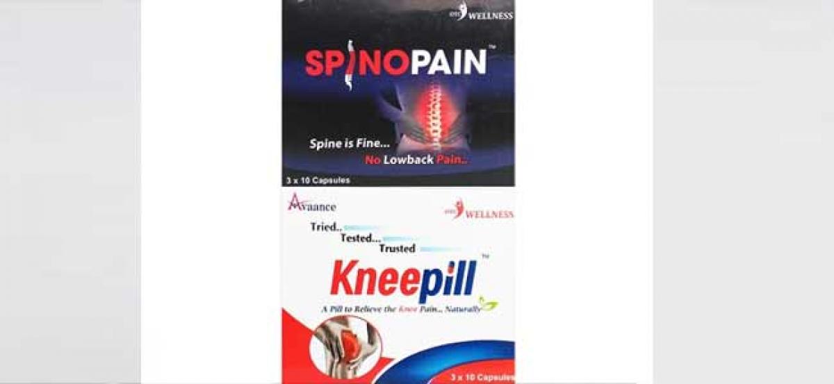 Avaance Life Sciences launches Spinopain, KneePill supplementary formulas good for neck pain, low back pain and knee joint pain