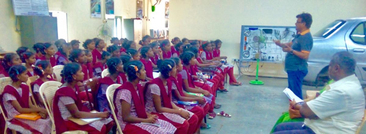 Skill training for govt school girls begins at Sri City
