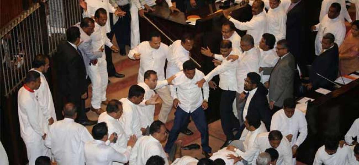 Chaos in Sri Lanka parliament as Speaker comes under siege