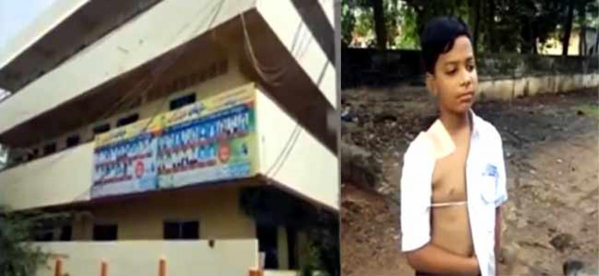 Srikakulam: School teacher thrashes student for not attending class