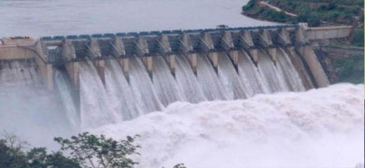 Srisailam dam fills up, four gates lifted