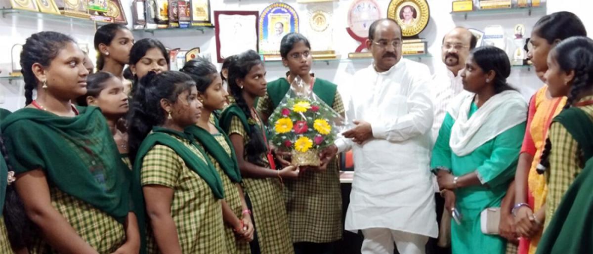 Spare time for sports, students told by MLA Dr Akula Satyanarayana