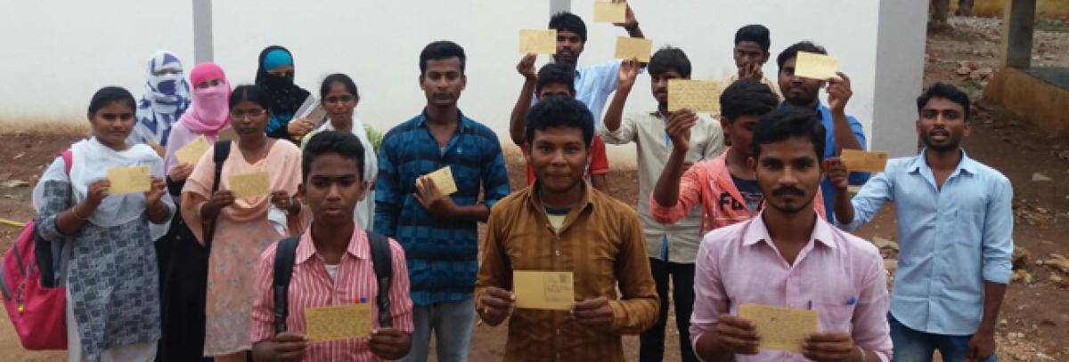 Students take up post card movement for college