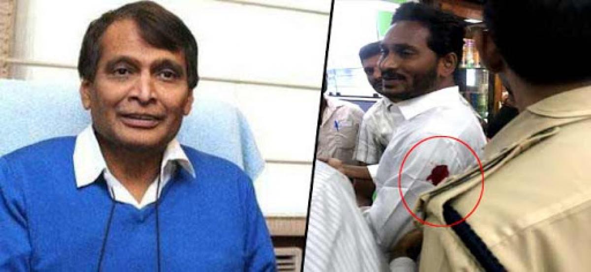 Union minister Suresh Prabhu condemns attack on YS Jagan, orders probe