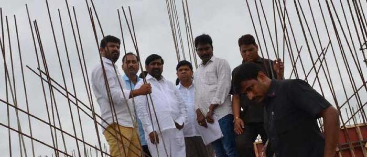 Minister G Jagadish Reddy inspects MB works in Suryapet