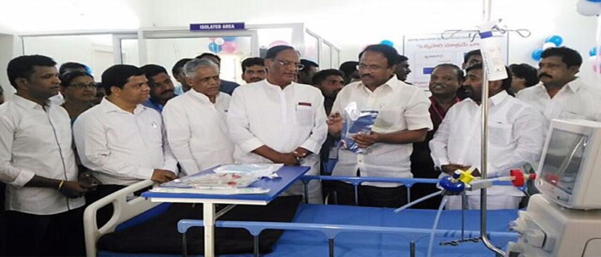 Minister opens 2 dialysis centres in Suryapet dist