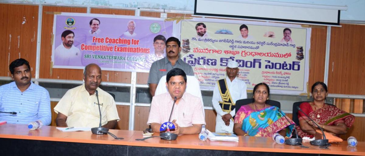 Suryapet district administration planning free coaching centres in remote areas