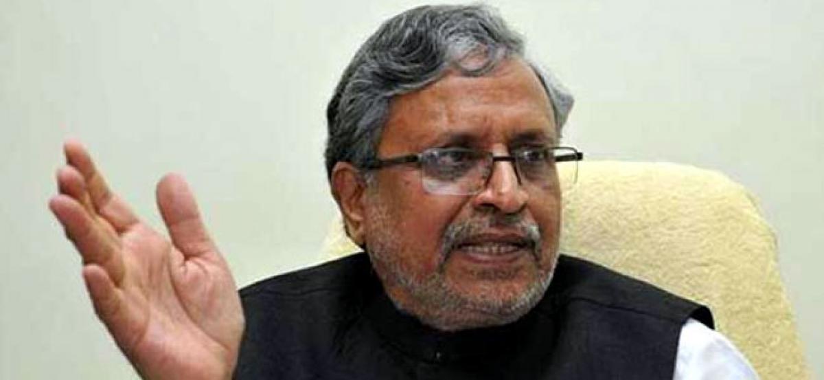 Five GST slabs are more, 3 is enough says Sushil Modi