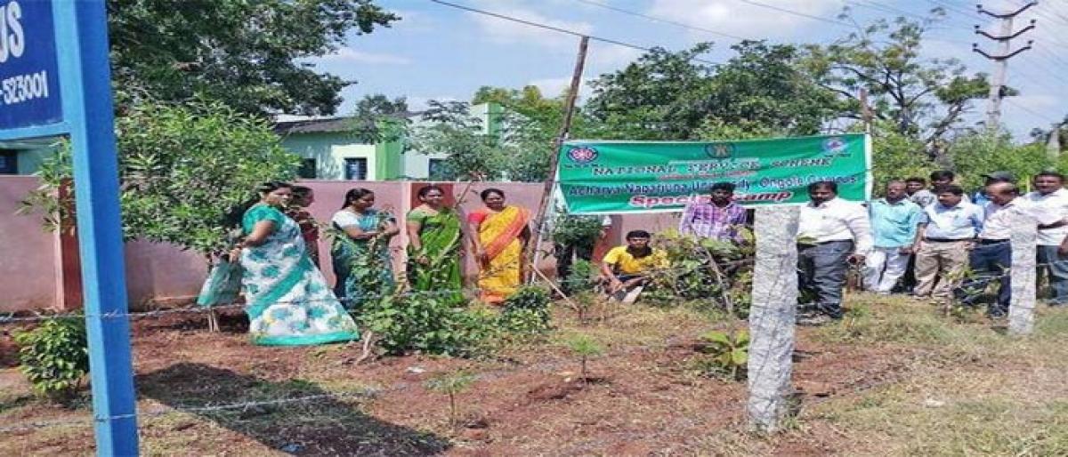 Swachh Bharat Abhiyan at ANU Campus in Ongole