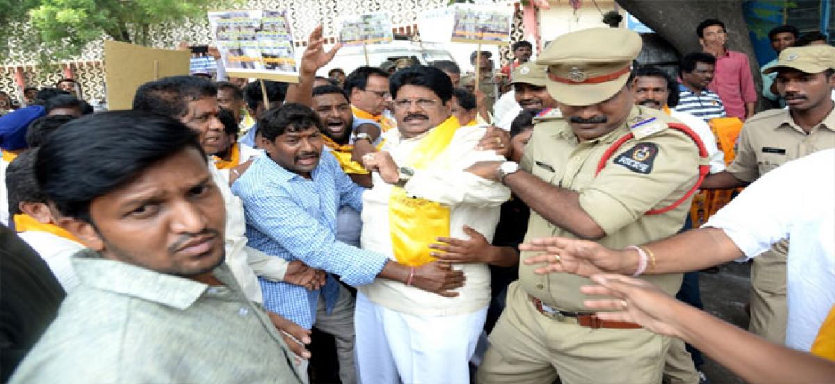 TDP stages dharna, demands upkeep of OGH