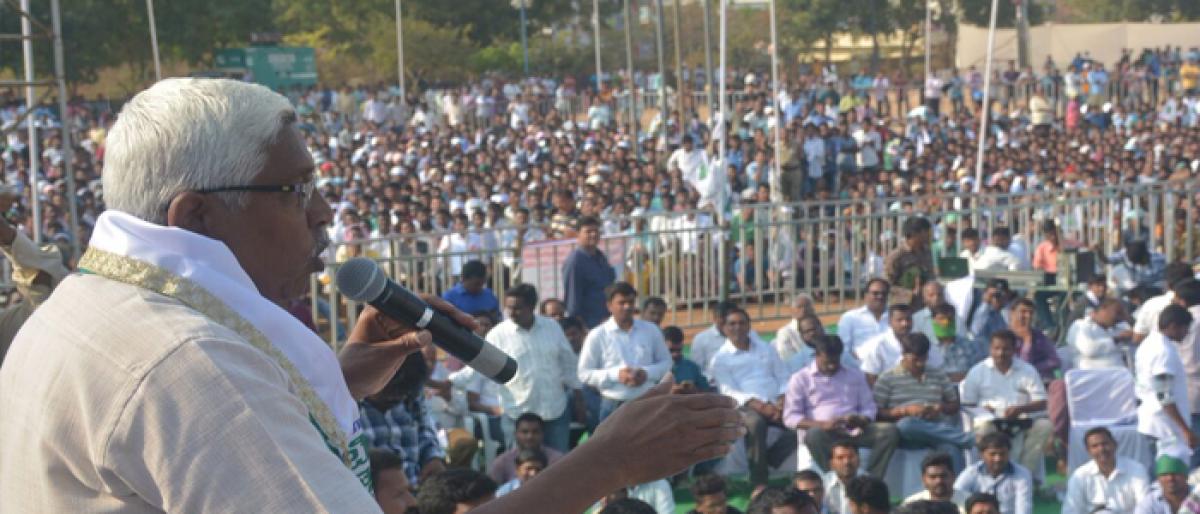 Battle for Jobs rally blames KCR