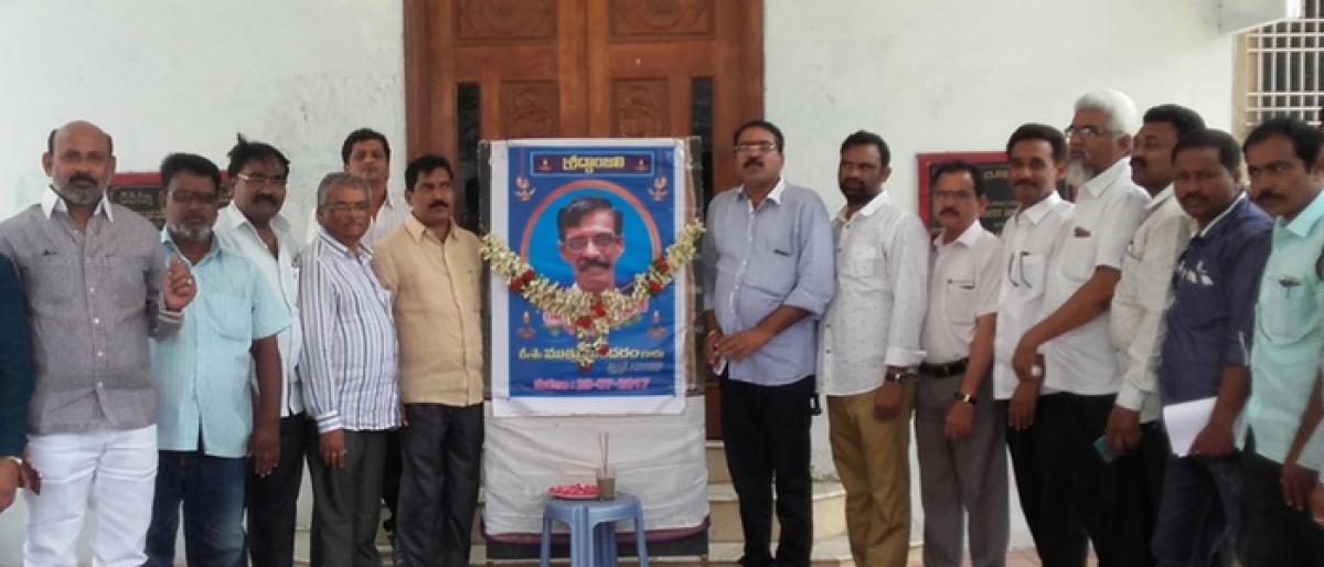 TNGO leaders pay homage to Muthu Sundaram