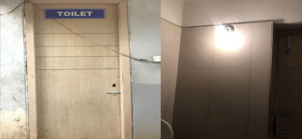 Toilet at SR Nagar PS finally gets fixed