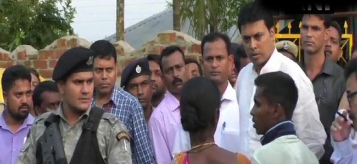 Tripura CM visits storm-affected areas of state