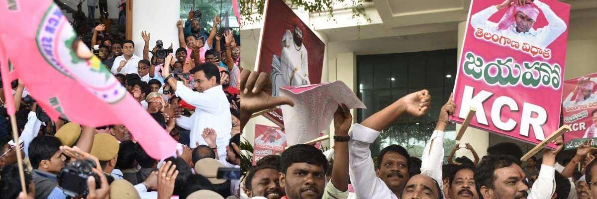 TRS gets majority in Telangana