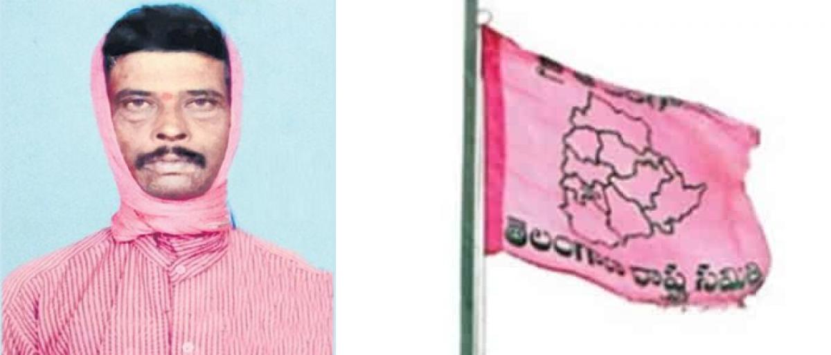 Man hangs self with party flag wishing TRS win